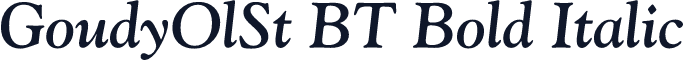 GoudyOlSt BT Bold Italic