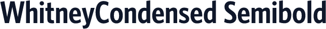 WhitneyCondensed Semibold