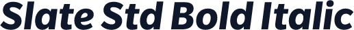 Slate Std Bold Italic