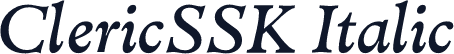 ClericSSK Italic