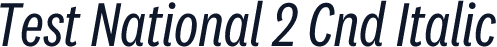 Test National 2 Cnd Italic