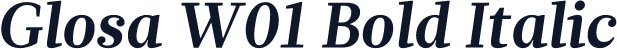 Glosa W01 Bold Italic