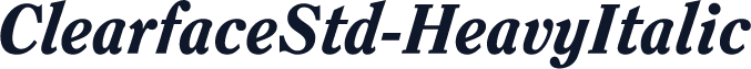 ClearfaceStd-HeavyItalic