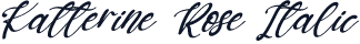 Katterine Rose Italic
