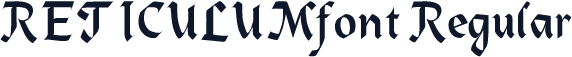 RETICULUMfont Regular