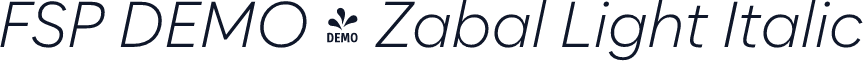 FSP DEMO - Zabal Light Italic