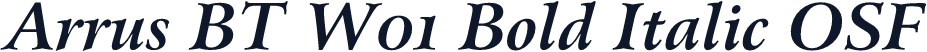Arrus BT W01 Bold Italic OSF
