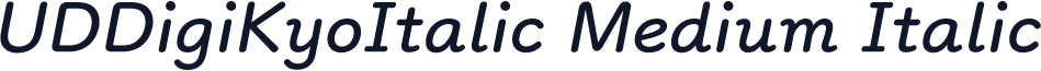 UDDigiKyoItalic Medium Italic