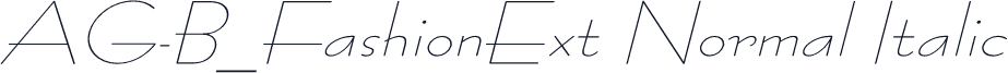 AG-B_FashionExt Normal Italic