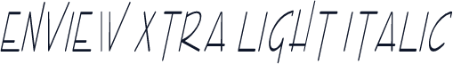 Enview Xtra Light Italic