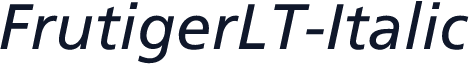 FrutigerLT-Italic