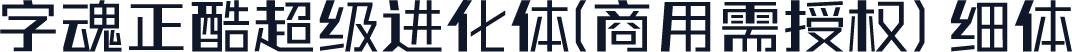 字魂正酷超级进化体(商用需授权) 细体