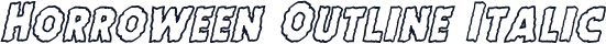 Horroween Outline Italic