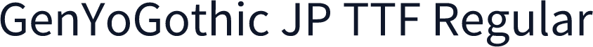 GenYoGothic JP TTF Regular