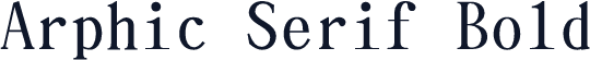 Arphic Serif Bold