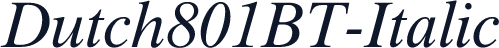 Dutch801BT-Italic