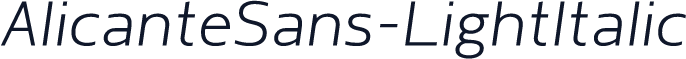 AlicanteSans-LightItalic