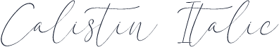 Calistin Italic
