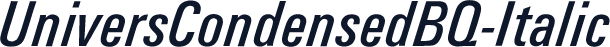 UniversCondensedBQ-Italic