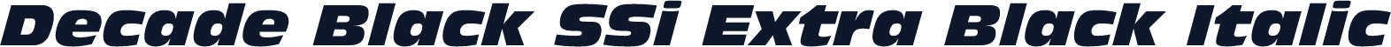Decade Black SSi Extra Black Italic