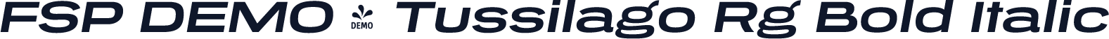 FSP DEMO - Tussilago Rg Bold Italic