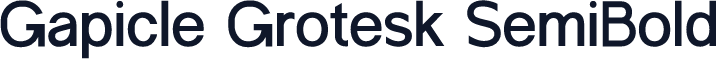 Gapicle Grotesk SemiBold