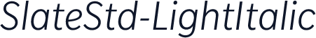 SlateStd-LightItalic