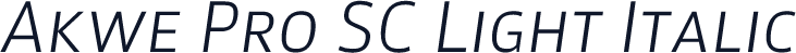 Akwe Pro SC Light Italic