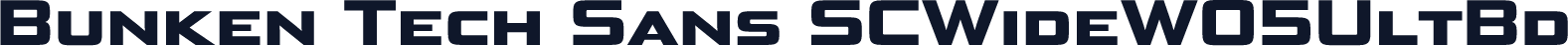 Bunken Tech Sans SCWideW05UltBd