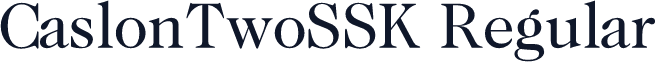 CaslonTwoSSK Regular