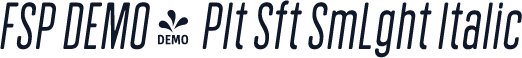 FSP DEMO - Plt Sft SmLght Italic