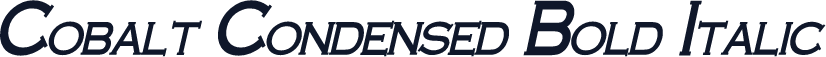 Cobalt Condensed Bold Italic