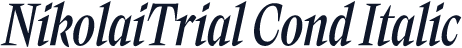 NikolaiTrial Cond Italic