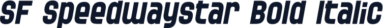 SF Speedwaystar Bold Italic