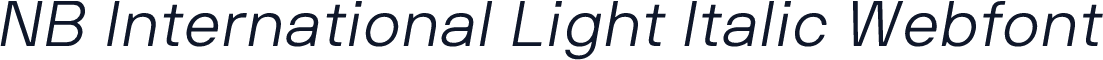 NB International Light Italic Webfont