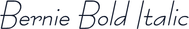 Bernie Bold Italic