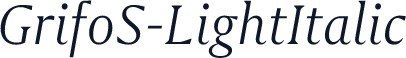 GrifoS-LightItalic