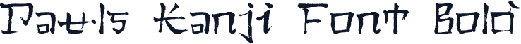 Pauls Kanji Font Bold