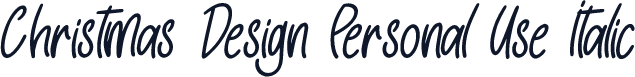 Christmas Design Personal Use Italic