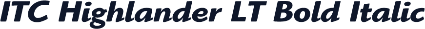 ITC Highlander LT Bold Italic