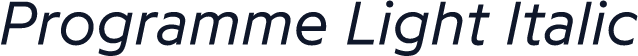 Programme Light Italic