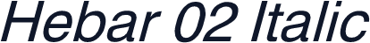 Hebar 02 Italic