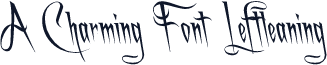 A Charming Font Leftleaning
