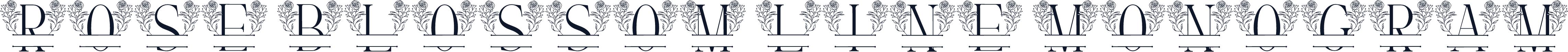 Rose Blossom Line Monogram
