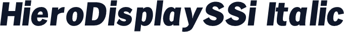 HieroDisplaySSi Italic