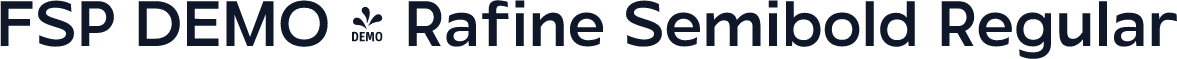 FSP DEMO - Rafine Semibold Regular