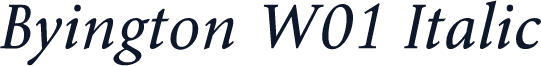 Byington W01 Italic