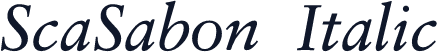 ScaSabon  Italic