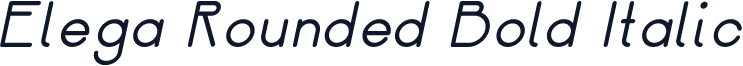 Elega Rounded Bold Italic