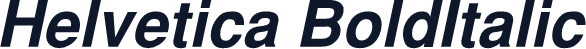 Helvetica BoldItalic